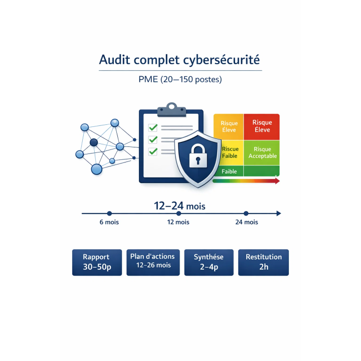Audit complet cybersécurité PME – plan d’action 12–24 mois