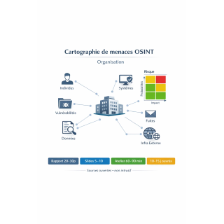 Cartographie de menaces OSINT organisation | Exposition & scénarios