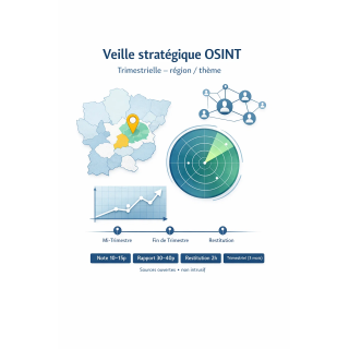 Veille stratégique OSINT trimestrielle | Note + rapport + restitution