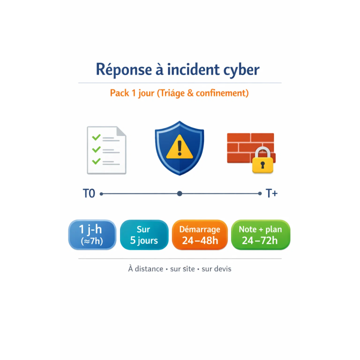 Réponse à incident cyber entreprise – Pack 1 jour | Wild Turtles