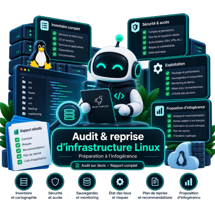 Audit infrastructure Linux – préparation à l’infogérance