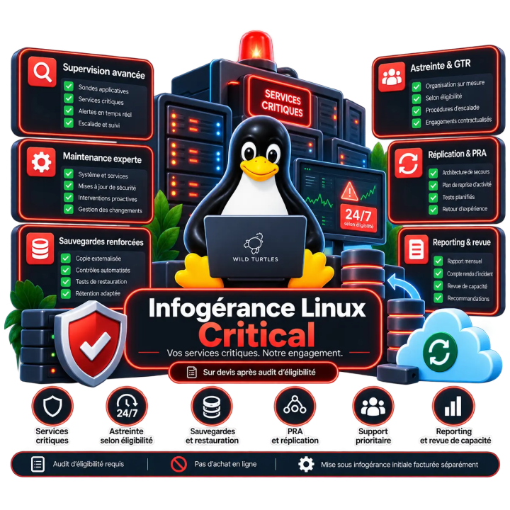 Infogérance Linux Critical – services critiques sur devis