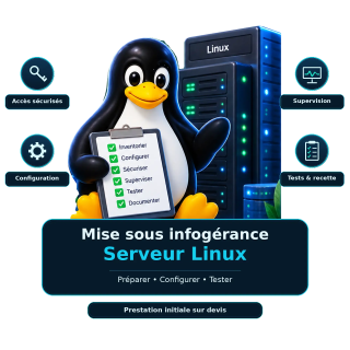 Mise sous infogérance serveur Linux – configuration initiale
