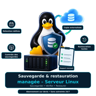Sauvegarde serveur Linux managée – restauration testée