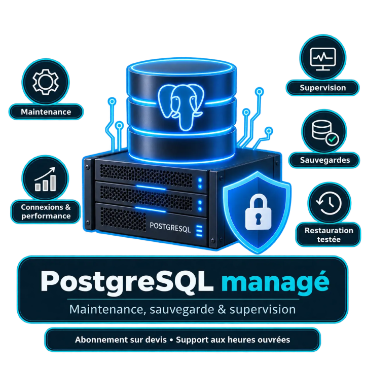 PostgreSQL managé – maintenance, sauvegarde et supervision